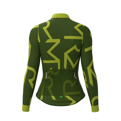 Camisa Ciclismo Mauro Riberio Manga Longa Feminina Identite Oliva