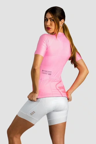 Camisa Ciclismo Free Force Feminina Training Bloom Rosa