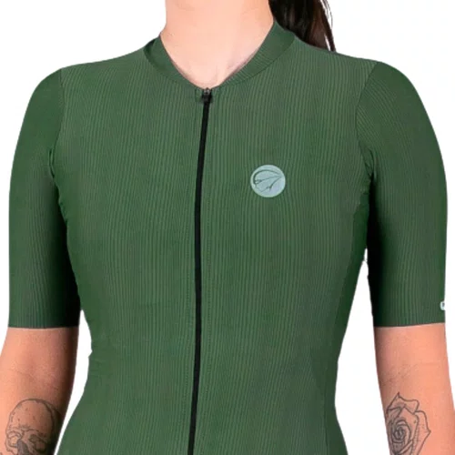 Camisa de Ciclismo Mauro Ribeiro Fiber 2.0 Feminina Verde