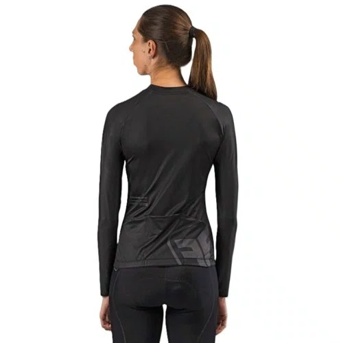 Camisa Free Force Feminina Manga Longa Training Dark Preto
