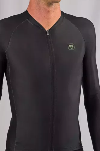 Camisa Free Force Masculina Manga Longa Training Dark Preto