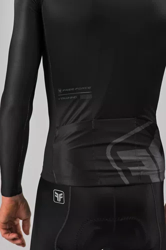 Camisa Free Force Masculina Manga Longa Training Dark Preto