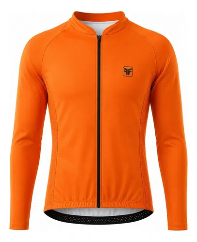 Camisa Free Force Masculina Manga Longa Training Laranja