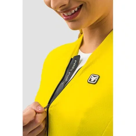 Camiseta Ciclismo Free Force Feminina Start All Fit Lemon Amarela