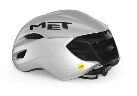CAPACETE MET ROAD MANTA MIPS BRANCO HOLOGRÁFICO
