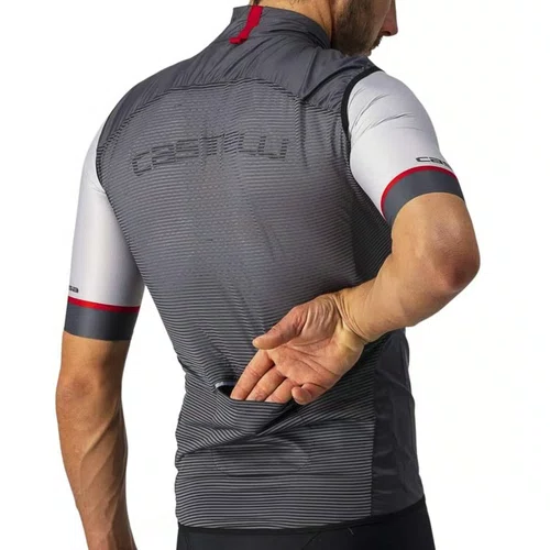 Colete de Ciclismo Corta Vento Casttelli Aria Vest - Cinza