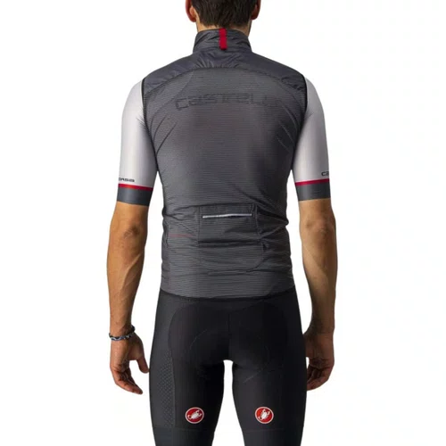 Colete de Ciclismo Corta Vento Casttelli Aria Vest - Cinza