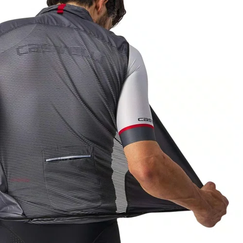 Colete de Ciclismo Corta Vento Casttelli Aria Vest - Cinza