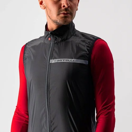 Colete de Ciclismo Corta Vento Castelli Squadra Stretch Vest