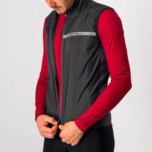 Colete de Ciclismo Corta Vento Castelli Squadra Stretch Vest