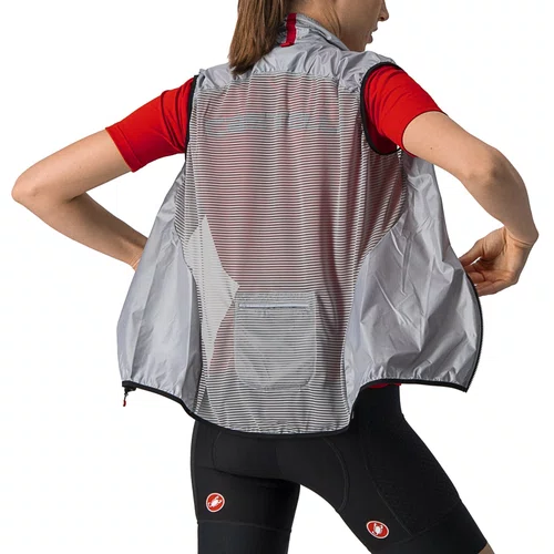 Colete Castelli Corta Vento Feminino Aria Cinza