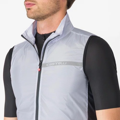 Colete de Ciclismo Castelli Squadra Stretch Vest Prata/Preto