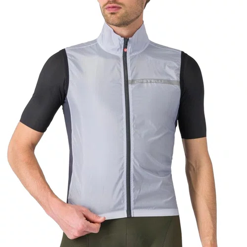 Colete de Ciclismo Castelli Squadra Stretch Vest Prata/Preto