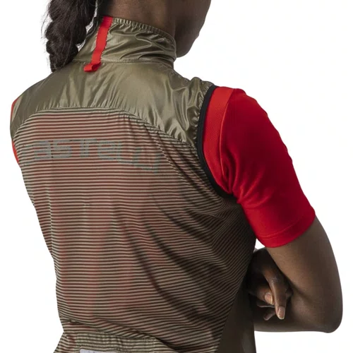 Colete de Ciclismo Corta Vento Castelli Aria Feminino Marrom