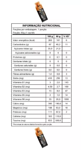 Carbo Gel Duragel 40G Carboídrato Sabor Tangerina