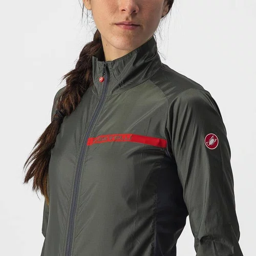 Jaqueta Castelli Corta Vento Feminino Squadra Stretch Verde