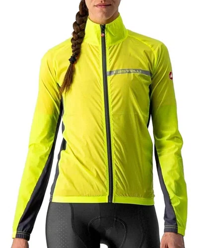 Jaqueta Castelli Corta Vento Feminino Squadra Stretch Yellow
