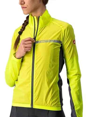 Jaqueta Castelli Corta Vento Feminino Squadra Stretch Yellow