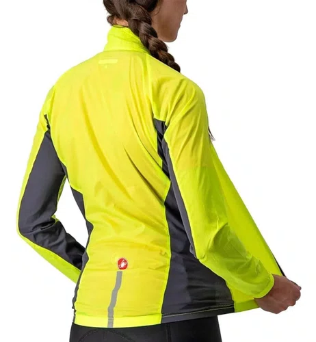 Jaqueta Castelli Corta Vento Feminino Squadra Stretch Yellow