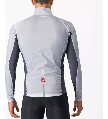 Jaqueta Castelli Corta Vento Masculino Squadra Stretch Prata