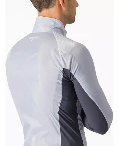 Jaqueta Castelli Corta Vento Masculino Squadra Stretch Prata