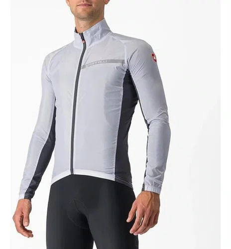 Jaqueta Castelli Corta Vento Masculino Squadra Stretch Prata