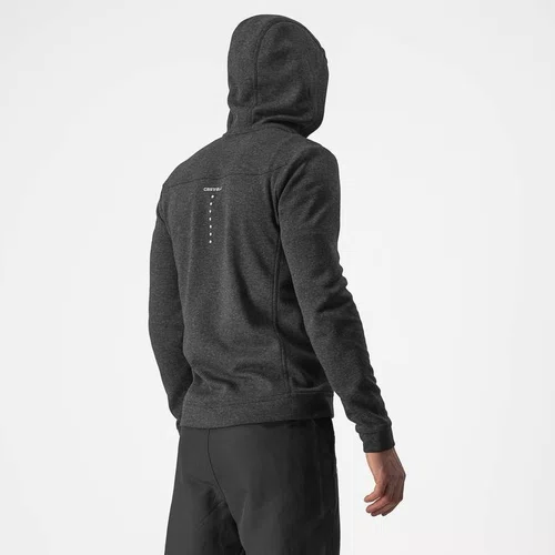 JAQUETA CASTELLI MILANO FULL ZIP FLEECE MELANGE LIGHT BLACK
