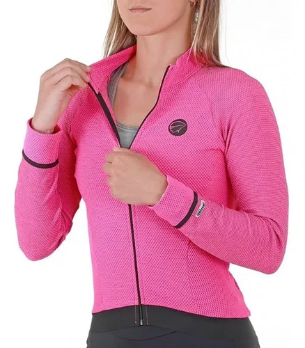 JAQUETA DE INVERNO MAURO CICLISMO RIBEIRO HIVE PINK FEMININA