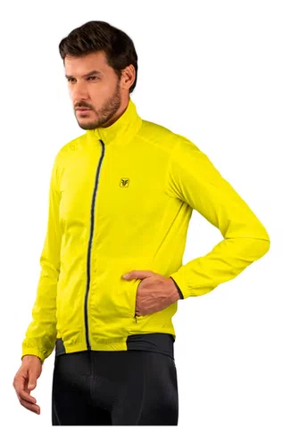 Jaqueta Free Force Corta Vento Masculina Training Amarelo Fluor