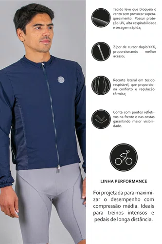 JAQUETA MAURO RIBEIRO CORTA VENTO MASCULINA AIRFLEX AZUL