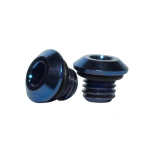 Kit 2 Parafuso Titanio P/ Tampa de Óleo Freio SHIMANO - Azul