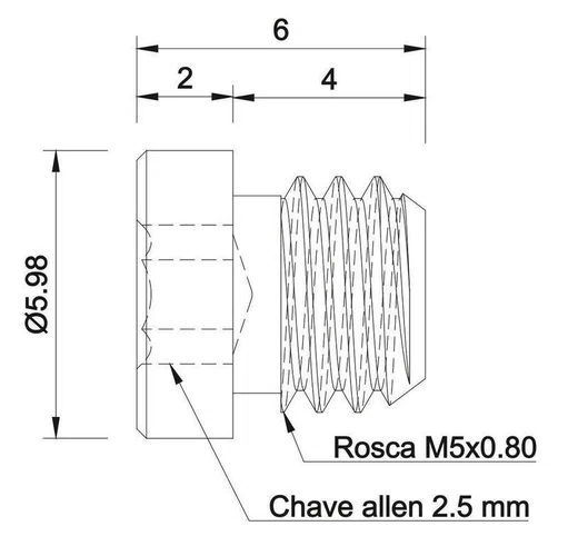 Kit 4 Parafuso Titanio P/ Tampa De Óleo Freio Sram Colorido