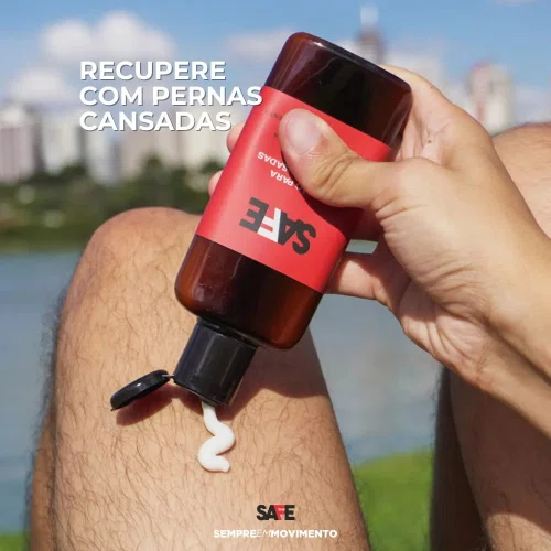 Loção Pernas Cansadas Safe Runners Alivia Fadiga Muscular