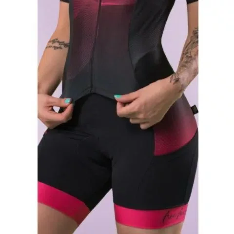 Macaquinho Free Force New Chiclet Feminino Preto / Rose