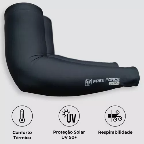 Manguito de Ciclismo Free Force Solare Unissex Preto