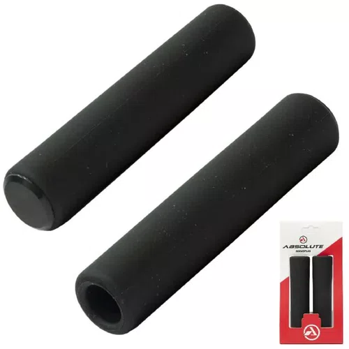 Manopla De Bicicleta Absolute Silicone Preta
