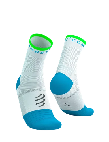 Meia De Compressão Cano Medio Pro Marathon Socks V2.0 Azul