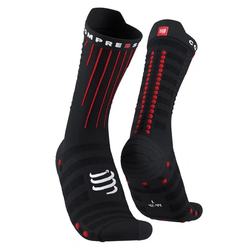 Meia De Compressao Cano Medio V4.0 Aero Socks Preto/Vermelho