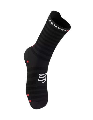 Meia de Compressao P/Corrida V4 Ultra Light Cano Medio Preto