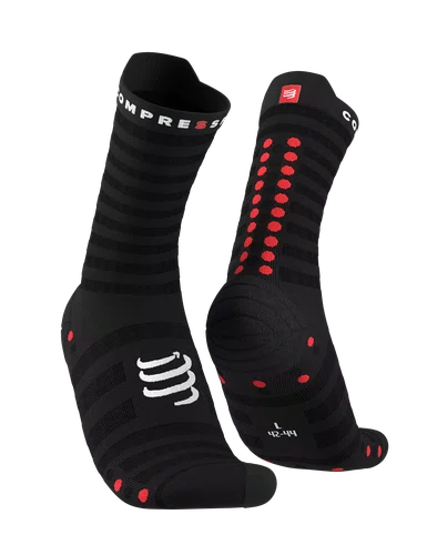 Meia de Compressao P/Corrida V4 Ultra Light Cano Medio Preto