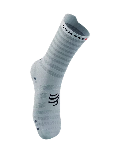 Meia de Compressao P/Corrida V4 UltraLight Cano Medio Branco