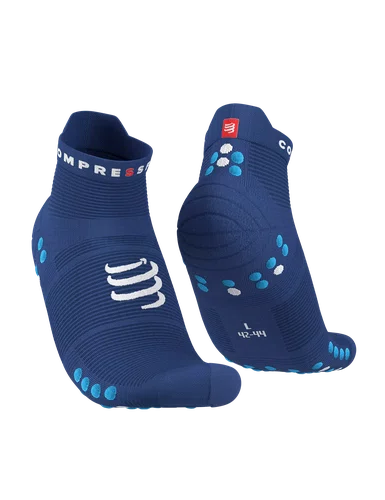 Meia de Compressao Para Corrida Cano Curto V4 Azul