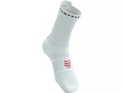 Meia de Compressao Para Corrida Cano Médio V4 Branco/Preto