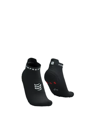 Meia de Compressao Para Corrida Cano Curto V4 Preto/Branco