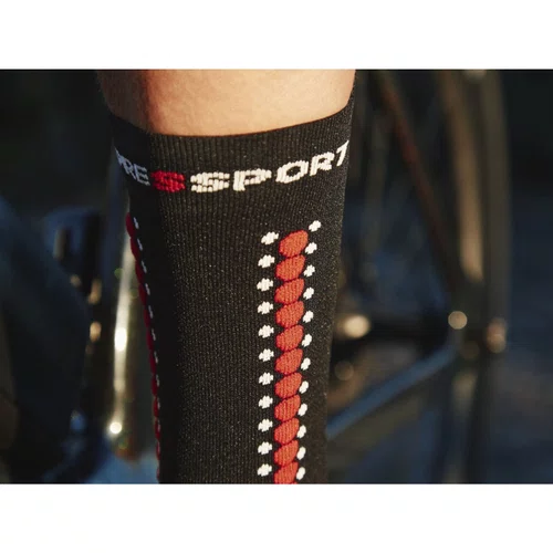 Meias Compressport Pro Racing v4.0 Para Bicicleta Preto