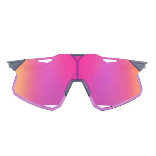OCULOS 100% HYPERCRAFT GLOSS LIGHT GREY PURPLE MIRROR LENS