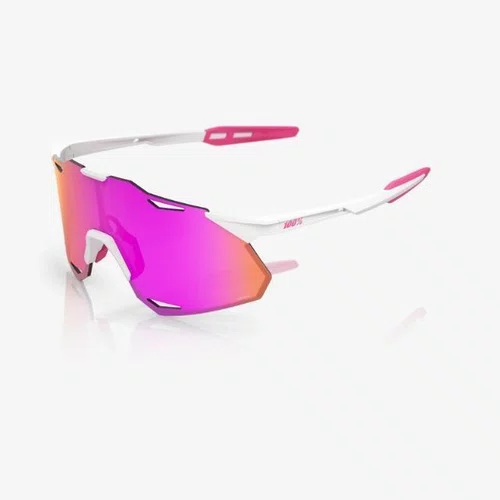 OCULOS 100% HYPERCRAFT XS MATTE WHITE/PINK HIPER VITAL PINK MIRROR LENS PRETO