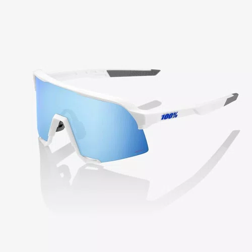 OCULOS 100% S3 MATTE WHITE HIPER BLUE MIRROR LENS