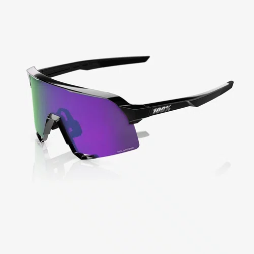 OCULOS 100% S3 POLISHED BLACK HIPER LAVENDER MIRROR POLARIZED LENS
