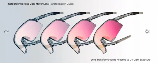 OCULOS 100% S3 POLISHED TRANSLUCENT GREY ROSE PHOTOCHROMIC